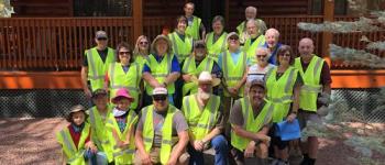 Group photo of adopt a highway volunteers posing for photo