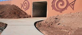 adot kids activity of underpass with wall decor art 