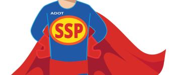 Cartoon of Super Safe Pedestrian action hero