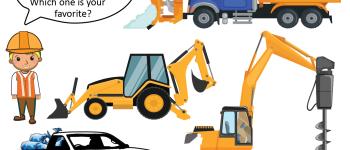 Adot kids truck and heavy equipment illustrations