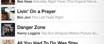 Screenshot of a music playlist titled “ADOT’s Dust Storm Playlist” with songs by The Clash, Mumford & Sons, Bee Gees, Bon Jovi, Kenny Loggins, and more.