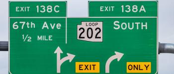 Loop 202 South Mountain freeway sign