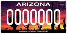 Arizona Highways License Plate