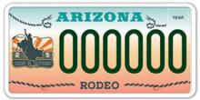 Arizona Rodeo License Plate