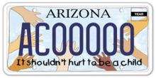 Child Abuse Prevention License Plate