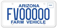 Farm Vehicle License Plate