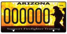Support Firefighter Training License Plate
