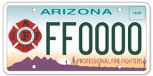 Fire Fighter License Plate