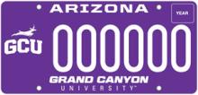 Grand Canyon University (GCU) License Plate