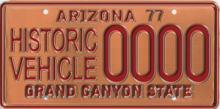 Historic Vehicle License Plate