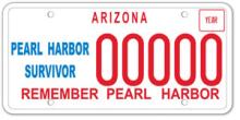 Pearl Harbor Survivor License Plate