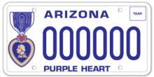 Purple Heart License Plate