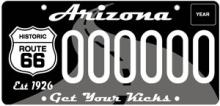 Route 66 License Plate