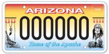 San Carlos Apache Tribe License Plate