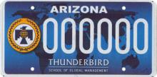 Thunderbird School of Global Management License Plate