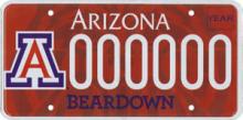 University of Arizona (UofA) License Plate