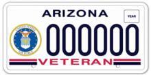 Veteran Air Force License plate