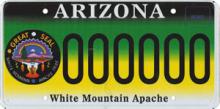 White Mountain Apache Tribe License Plate