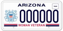Woman Veterans Coast Guard License Plate