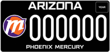 Phoenix Mercury License Plate