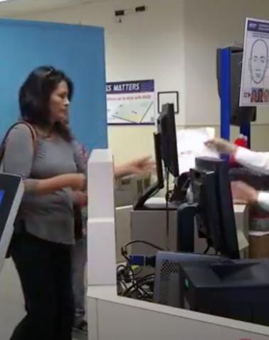 MVD office with customers