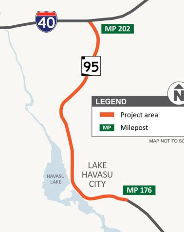 Project Map SR 95 Pavement Preservation: Sara Park - I-40