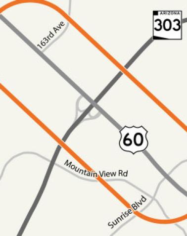 US 60 Loop 303 map