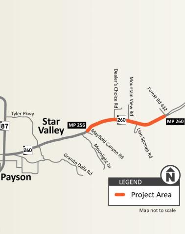 Map - SR 260 Lion Springs Improvement Project