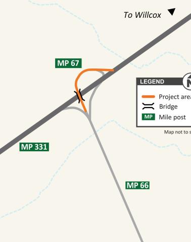 US 191 Interstate 10 Bridge Repair Map