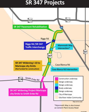 a map of SR 347 project updates