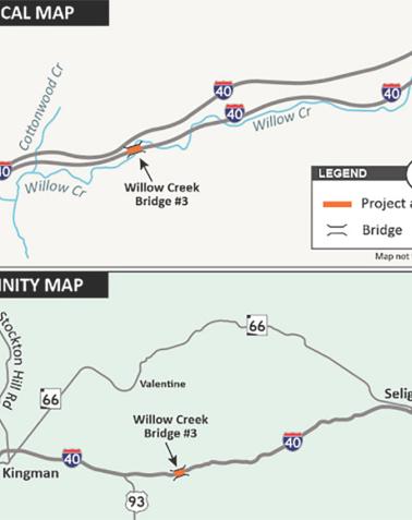 I-40: Willow Creek Bridge #3 Replacement Project Map
