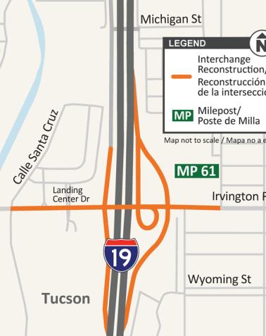 I-19 Irvington Traffic Interchange Project Map