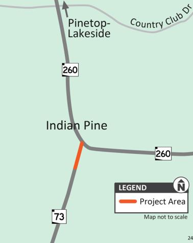 Project Map SR 73/SR 260 Intersection: Sidewalks & Lighting