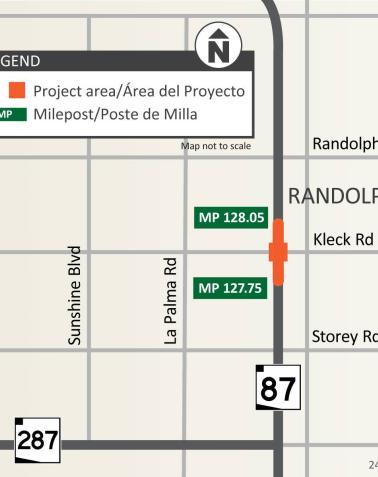Map SR 87 and Kleck Rd Intersection Project Improvement 
