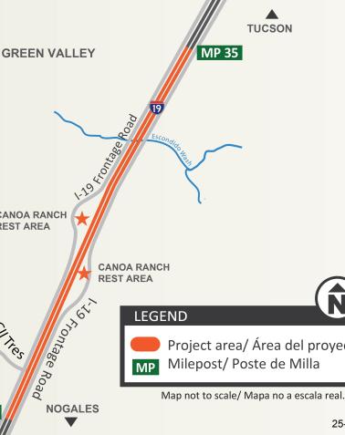 I-19 Canoa Rest Area Map