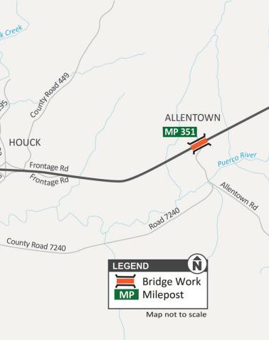 I-40 Allentown Bridge Replacement Project Map