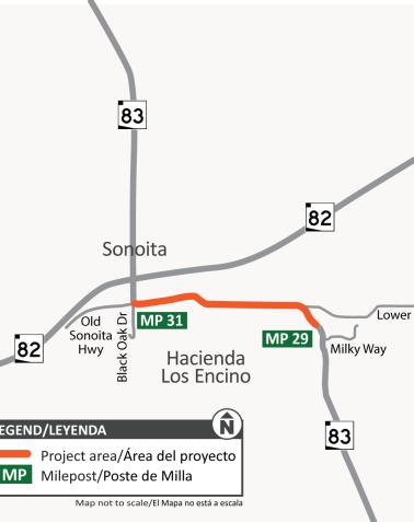SR 83: Black Oak Drive to Lower Elgin Road Project Map