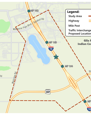 I-10 Koli Road Project Map