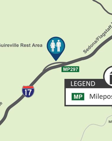 I-17 McGuireville Rest Area Project Map