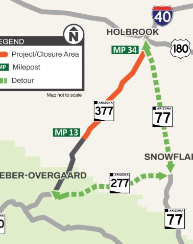 SR 377 Phoenix Park Wash SR 77 Pavement Rehabilitation Map
