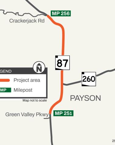 Map SR 87 Green Valley Pkwy (MP 251 - 256) 