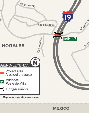 I-19 Western Ave Bridge Map