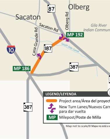 SR 187, SR 387, SR 87 Project Map