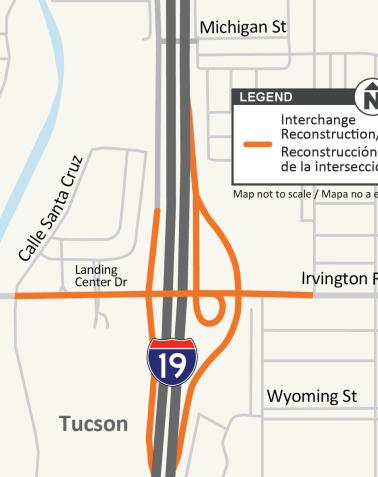I-19 Irvington Traffic Interchange Project Map