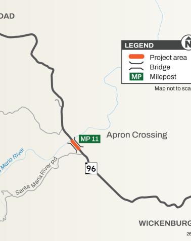 SR 96 Santa Maria River Bridge Replacement Project Map