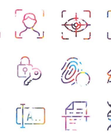 drawings of various elements related to security credentials