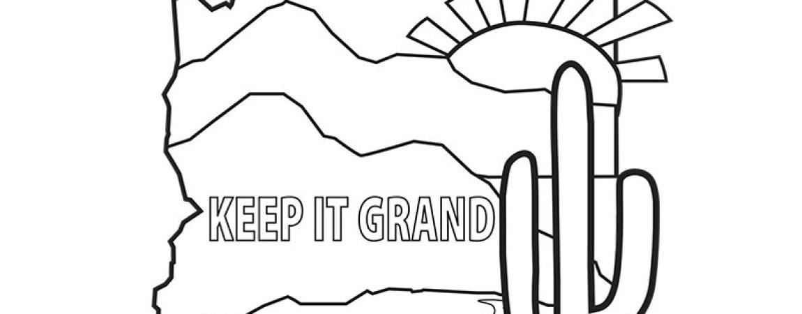 Keep It Grand - Arizona coloring page