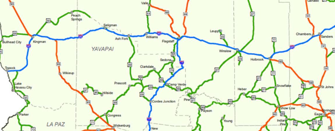 Part of an Arizona Map