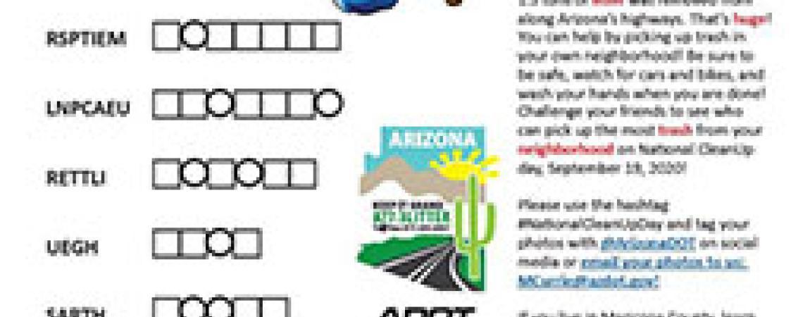 word scramble game on a page