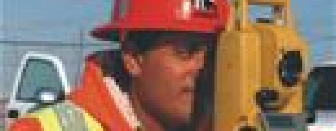 Engineer doing a survey